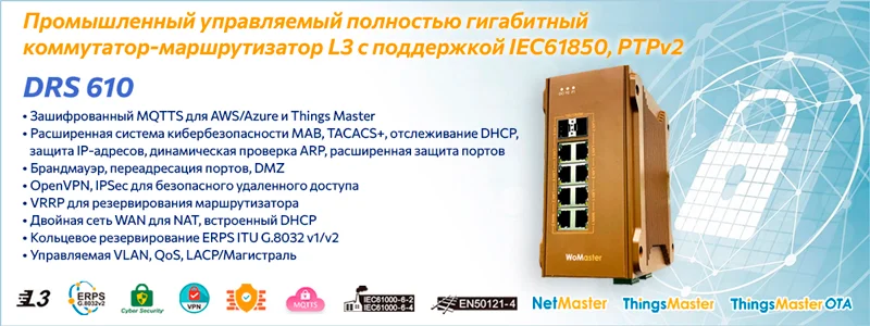 WoMaster DRS610 коммутатор-маршрутизатор